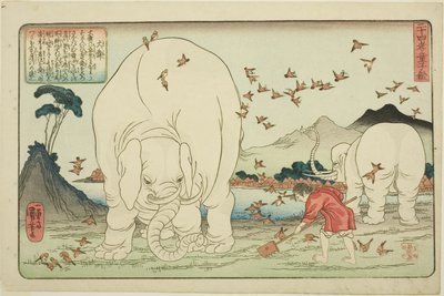 Dashun (Taishun), z serii „Dwadzieścia cztery wzorce synowskiej pobożności jako zwierciadło dla dzieci (Nijushiko doji kagami)” autorstwa Utagawa Kuniyoshi