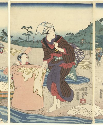 D echo suit ta Mari VIE Rin pro Vinci em USA jest autorstwa Utagawa Kuniyoshi
