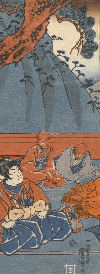 Hakoōmaru trifft Kudō Suketsune autorstwa Utagawa Kuniyoshi