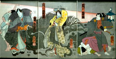 Ichikawa Danjurō VIII - Syn Masakado autorstwa Utagawa Kuniyoshi