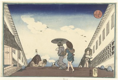 Kasumigaseki (tytuł na obiekcie) Znane miejsca w stolicy Wschodu (tytuł serii) Toto meisho (tytuł serii na obiekcie) autorstwa Utagawa Kuniyoshi