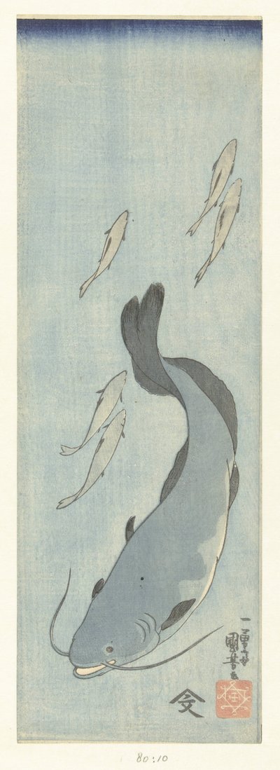 Sum i pięć pstrągów autorstwa Utagawa Kuniyoshi