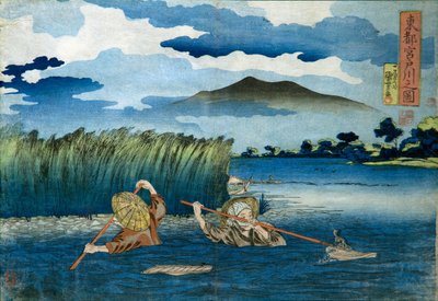 Obraz rzeki Miyato autorstwa Utagawa Kuniyoshi