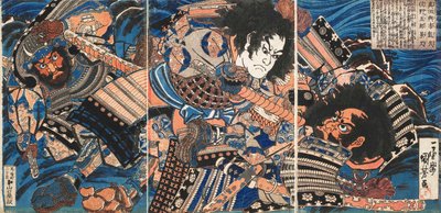 Propozycja Yoichi Yoshihisy Sanady d Innym razem Kagehisa, Ka 1835. autorstwa Utagawa Kuniyoshi