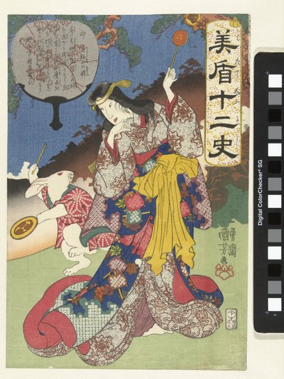 Znak zająca autorstwa Utagawa Kuniyoshi