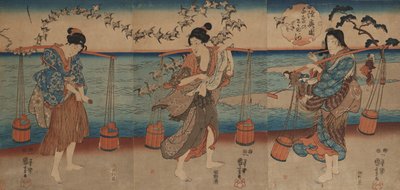 Plover Crystal River w prowincji Mutsu autorstwa Utagawa Kuniyoshi