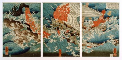 Ofiara Yojibei autorstwa Utagawa Kuniyoshi