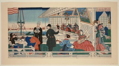 Ann American Mel Kanche Part 1 Członek Yokohama autorstwa Utagawa Sadahide