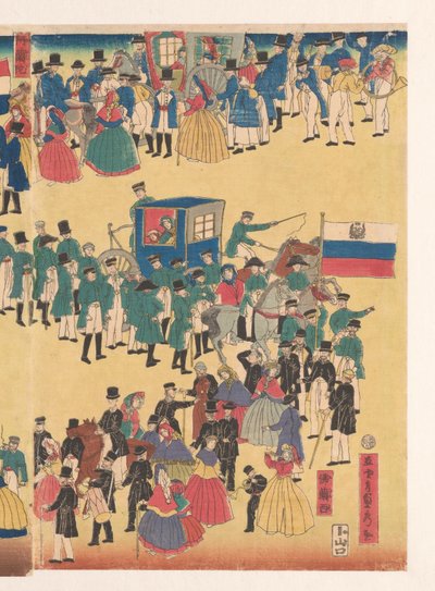 Procesja ludzi z Pięciu Ziem autorstwa Utagawa Sadahide