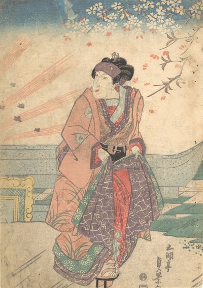 Druk, XIX wiek. autorstwa Utagawa Sadakage