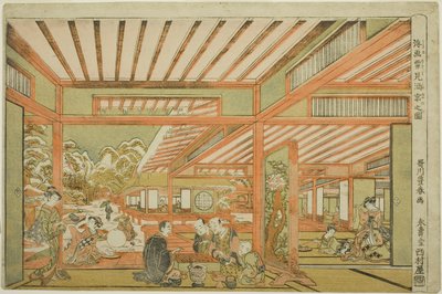 Rozrywka na śniegu autorstwa Utagawa Toyoharu