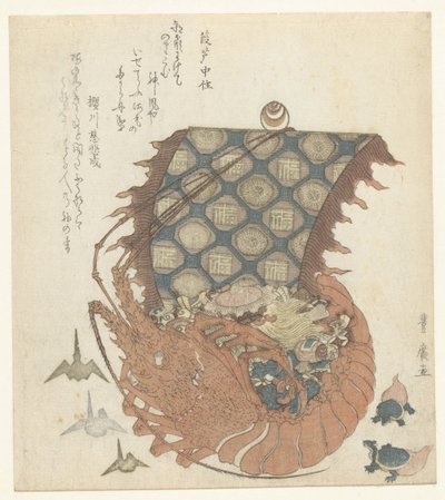 Langoustine jako takarabune. autorstwa Utagawa Toyohiro