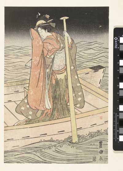 Młoda kobieta w łodzi autorstwa Utagawa Toyokuni (I)