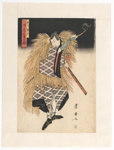 Polowanie na Kanpei z płonącym lontem autorstwa Utagawa Toyokuni (I)