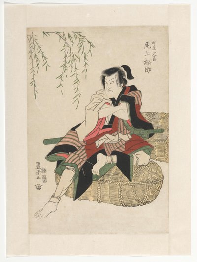 Tanabe Bunzo na belach ryżu autorstwa Utagawa Toyokuni (I)