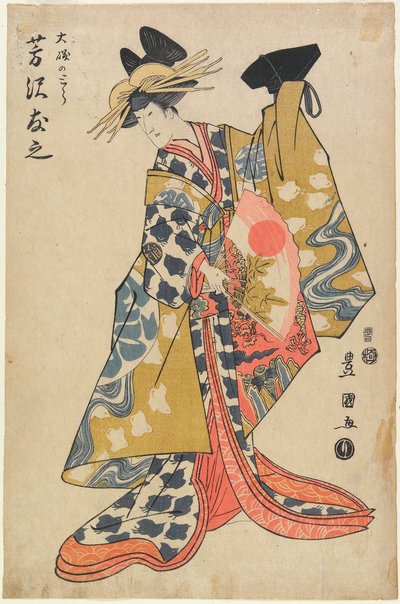 Aktor Yoshizawa Yūshi jako Ōiso no Tora autorstwa Utagawa Toyokuni