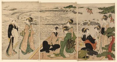 Wycieczka nad morze autorstwa Utagawa Toyokuni I