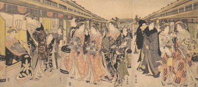 Kurtyzany Promenada na Nakanocho w Yoshiwara, ca. 1795. autorstwa Utagawa Toyokuni I