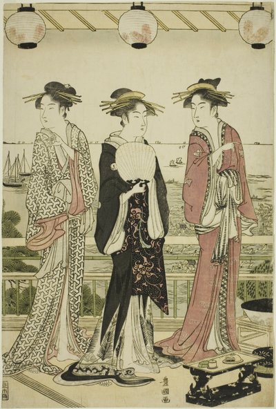 Cztery pory roku na południu - widok na lato (Minami shiki natsu no kei) autorstwa Utagawa Toyokuni I