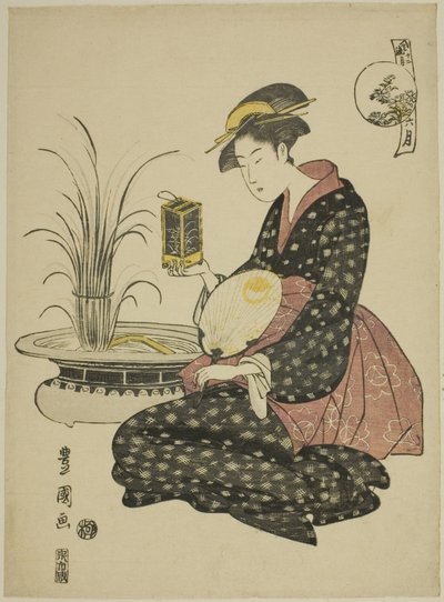 Szósty miesiąc (Roku gatsu), z serii „Modne dwanaście miesięcy (Furyu junikagetsu)” autorstwa Utagawa Toyokuni I