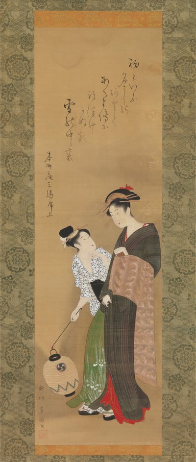 Kobieta i Opiekun, ca. 1795. autorstwa Utagawa Toyokuni I