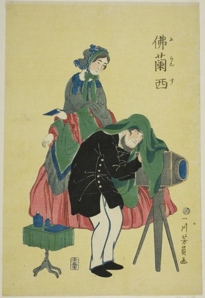 francuski fotograf autorstwa Utagawa Yoshikazu