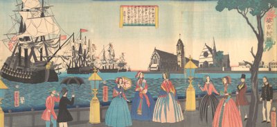 Anglia Igirisukoku, 2. miesiąc, 1865. autorstwa Utagawa Yoshitora