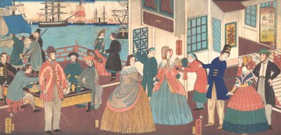 Ludzie Pięciu Narodów, 1861. autorstwa Utagawa Yoshitora