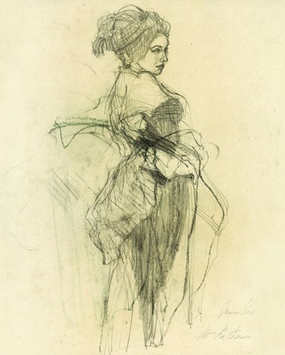 Szkic eleganckiej kobiety autorstwa Ute Rathmann