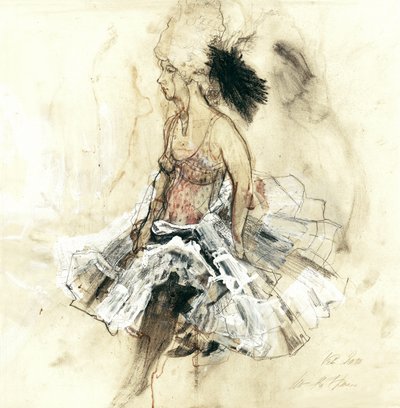 Szkic „Pióropuszowy taniec” autorstwa Ute Rathmann