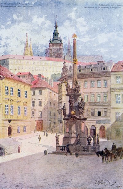 Kolumna morowa św. Trójcy, Malostranske Namesti, Mala Strana, Praga autorstwa Vaclav Jansa