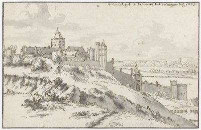Widok na Valkhof i Belvedere w Nijmegen autorstwa Valentijn Klotz (possibly)