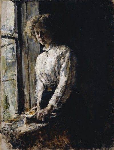 W oknie. Portret Olgi Fiodorovnej Trubnikowej, 1886 r. autorstwa Valentin Aleksandrovich Serov