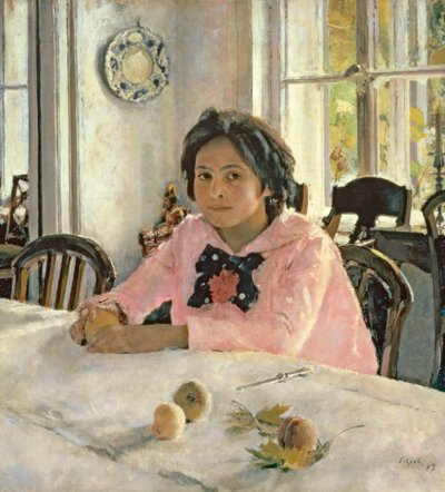 Dziewczyna z Brzoskwiniami autorstwa Valentin Aleksandrovich Serov