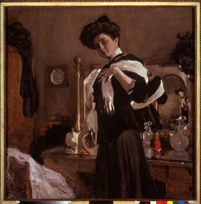 Portret Henrietty Hirshmann (1885-1970). Obraz Walentyna Aleksandrowicza Sierowa (1865-1911), tempera na płótnie autorstwa Valentin Aleksandrovich Serov