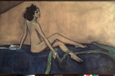 Portret baletnicy Idy Rubinstein (1885-1960). Praca Walentyna Aleksandrowicza Sierowa (1865-1911), tempera i czarna kreda na płótnie autorstwa Valentin Aleksandrovich Serov