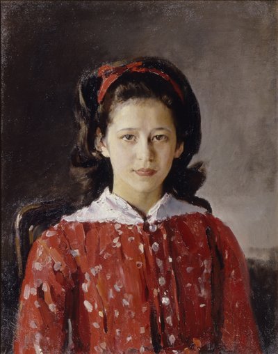 Portret Ludmiły Anatolijewnej Mamontowej 1874-1937, 1884 autorstwa Valentin Aleksandrovich Serov