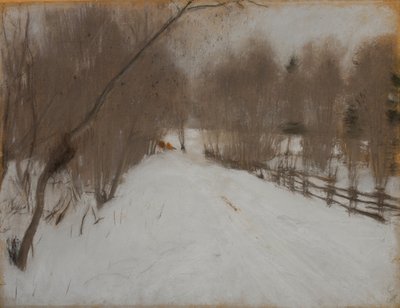 Zimowa droga do Domotkanowa, 1904 autorstwa Valentin Aleksandrovich Serov