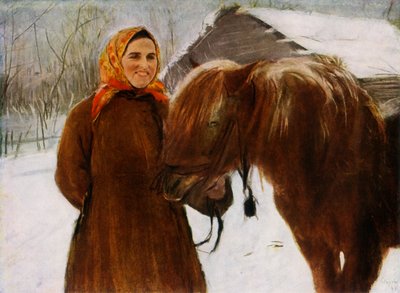 „Kobieta z koniem”, 1898, 1965. autorstwa Valentin Serov