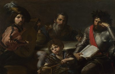 Cztery Wieki Człowieka, c. 1629 autorstwa Valentin de Boullogne