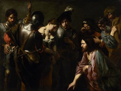 Chrystus i cudzołożnica autorstwa Valentin de Boulogne