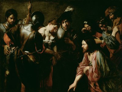Chrystus i cudzołożnica autorstwa Valentin de Boulogne