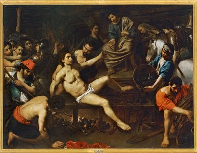 Męczeństwo świętego Wawrzyńca ... (obraz na płótnie) autorstwa Valentin de Boulogne