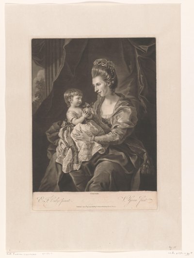 Portret Elizabeth Pennyman z dzieckiem autorstwa Valentine Green