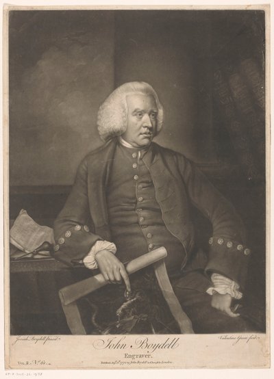 Portret van Johna Boydella John Boydell (tytuł na obiekcie) autorstwa Valentine Green