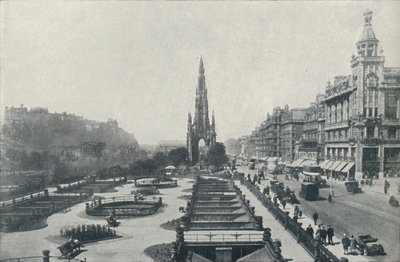Princes Street, Edynburg, 1910 autorstwa Valentine and Sons Ltd