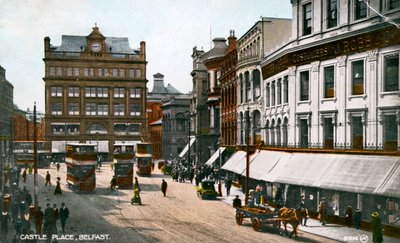 Castle Place, Belfast, początek XX wieku. autorstwa Valentine and Sons Publishing Co