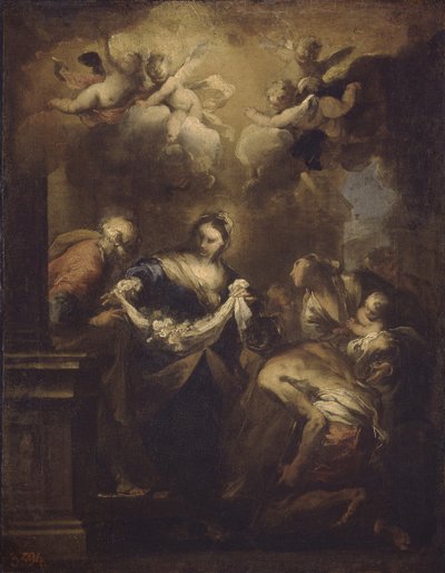 Cud Róż, 1650 autorstwa Valerio Castello