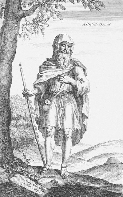 Brytyjski druid ze Stonehenge autorstwa Williama Stukeleya, 1723 autorstwa Van Der Gucht