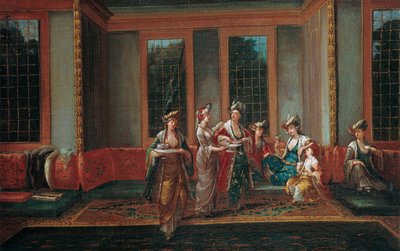 Kobiety pijące kawę, lata 20. XVIII w. autorstwa Vanmour